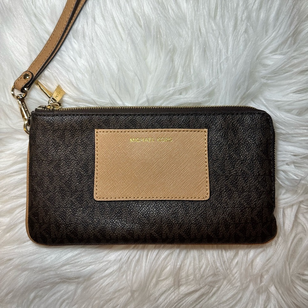 MICHAEL MICHAEL KORS Signature Double-Zip Wristlet